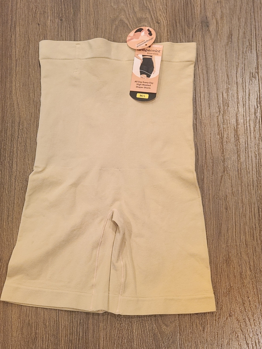 Shapermint Essentials High-Waist Beige Shaper Shorts - M/L - New NWT